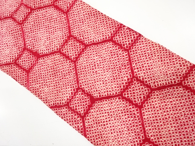 アンティーク　本総絞り　蜀江模様　名古屋帯